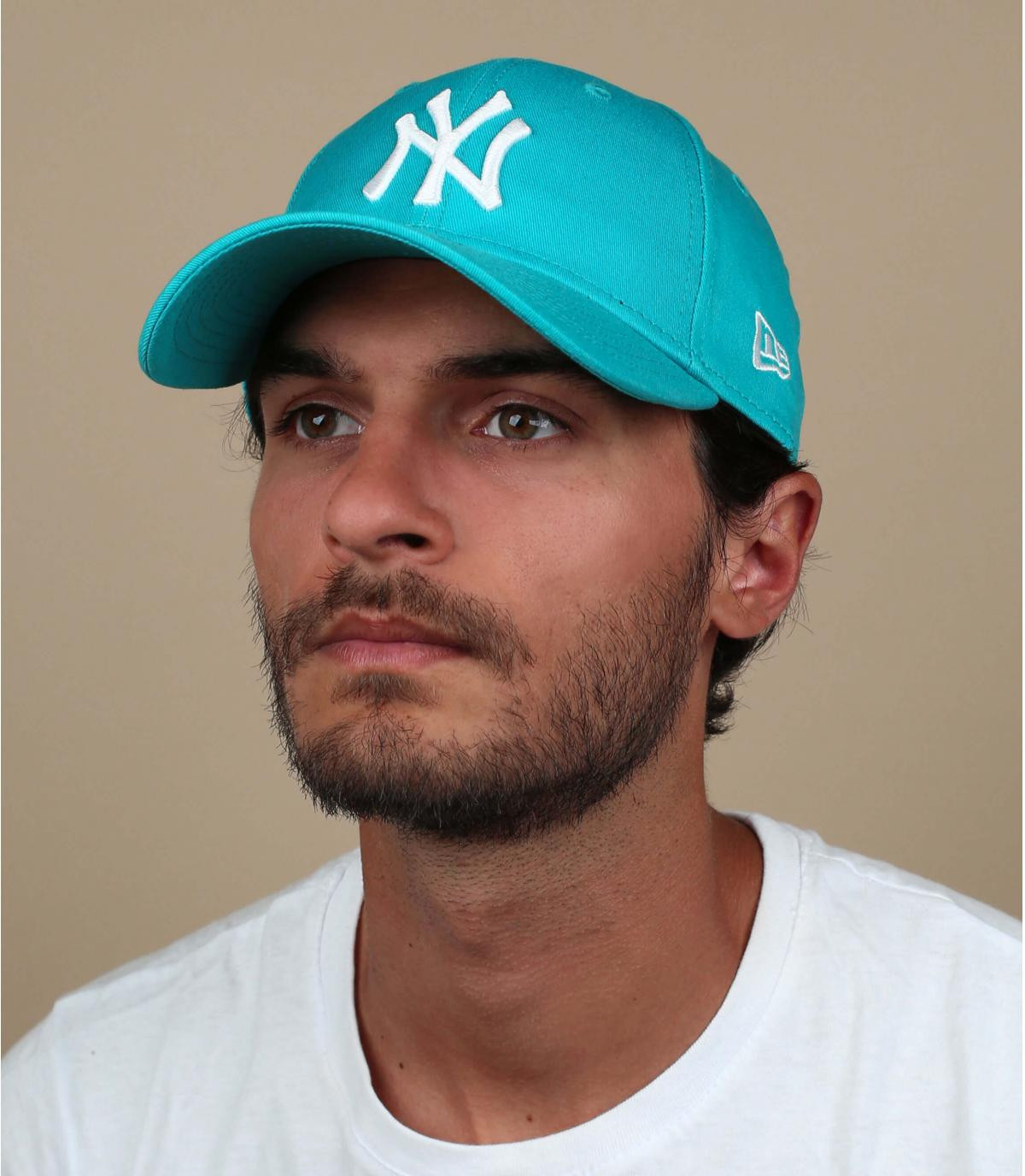 casquette NY bleu Casquette League Ess 9Forty NY teal